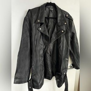 Leather Oversized Jacket